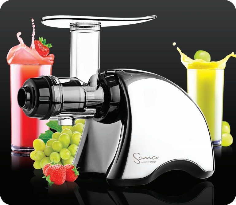 Дизайн хромированной Sana Juicer by Omega EUJ-707