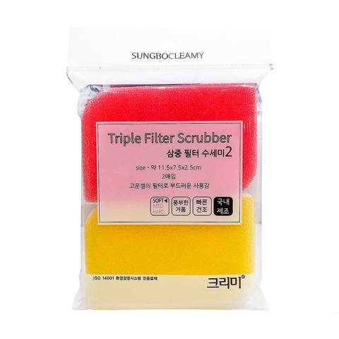 Губка для посуды Sung Bo Cleamy Triple Filter Scrubber