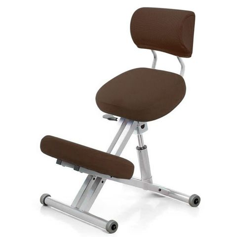 Стул коленный Smartstool KM01B (спинка + газлифт) коричневый