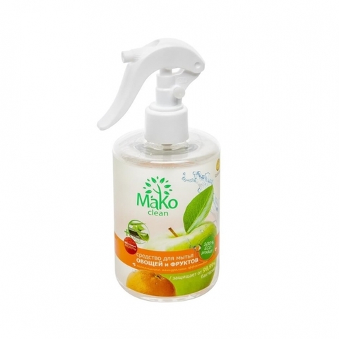 Средство-распылитель для мытья овощей и фруктов Mako Clean, 300 мл белый